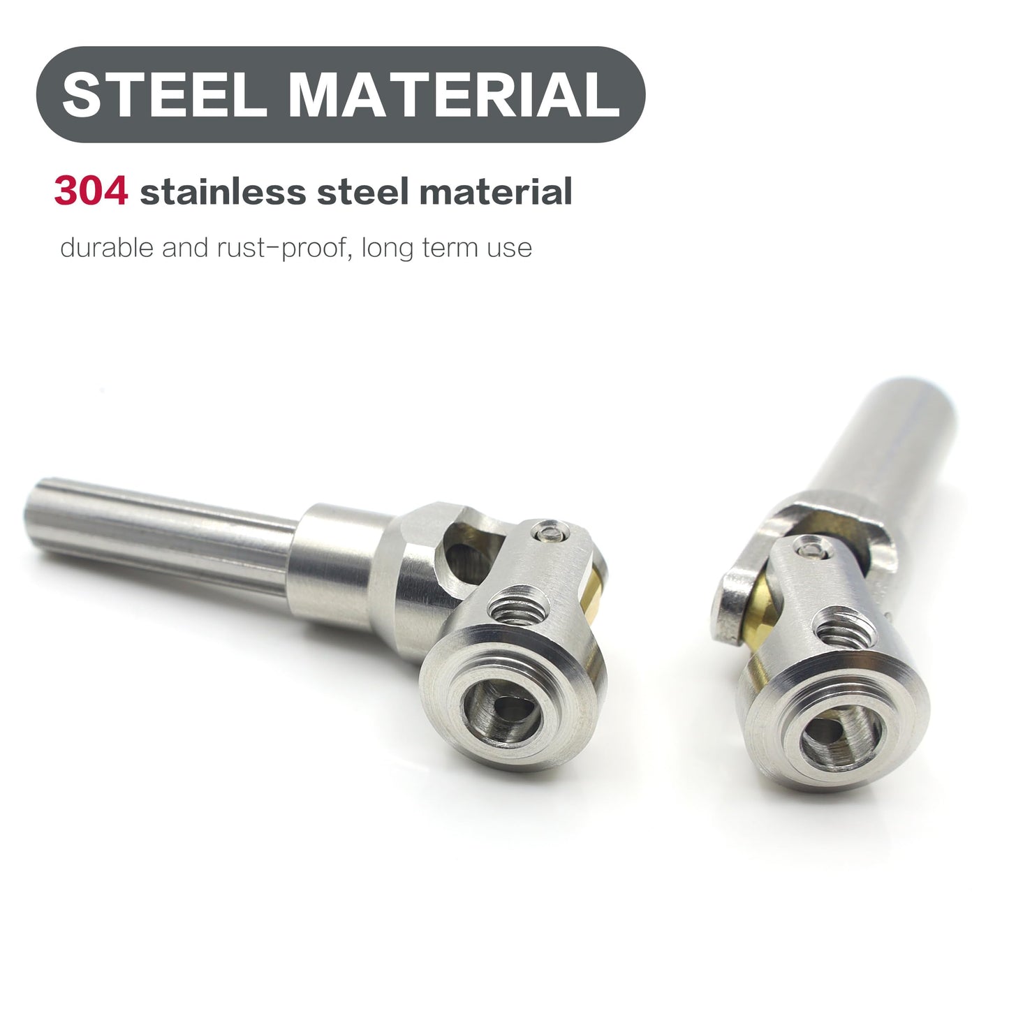Raflot Drive Shaft Stainless Steel Heavy-Duty Driveshafts for 1/10 RC Car Crawler Axial SCX10 90046 AXI03007 TRX4 Redcat Gen8(75