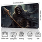 Playmat for MTG Magic Size 24x14 Inch Game Mats Tabletop Magic Play Mats enhanced Smooth Rubber Surface  Mousepad Compatible Qindaiwen for MTG RPG CCG Trading Card Game Play mats  Grim Reaper
