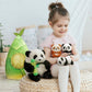 Ouozzz Panda Stuffed Animals With 3 Babies Inside Panda Bear Plush Toys With 19' Bamboo Shoot Bag - Gift Present Toys For Girls Boys Kids Toddler