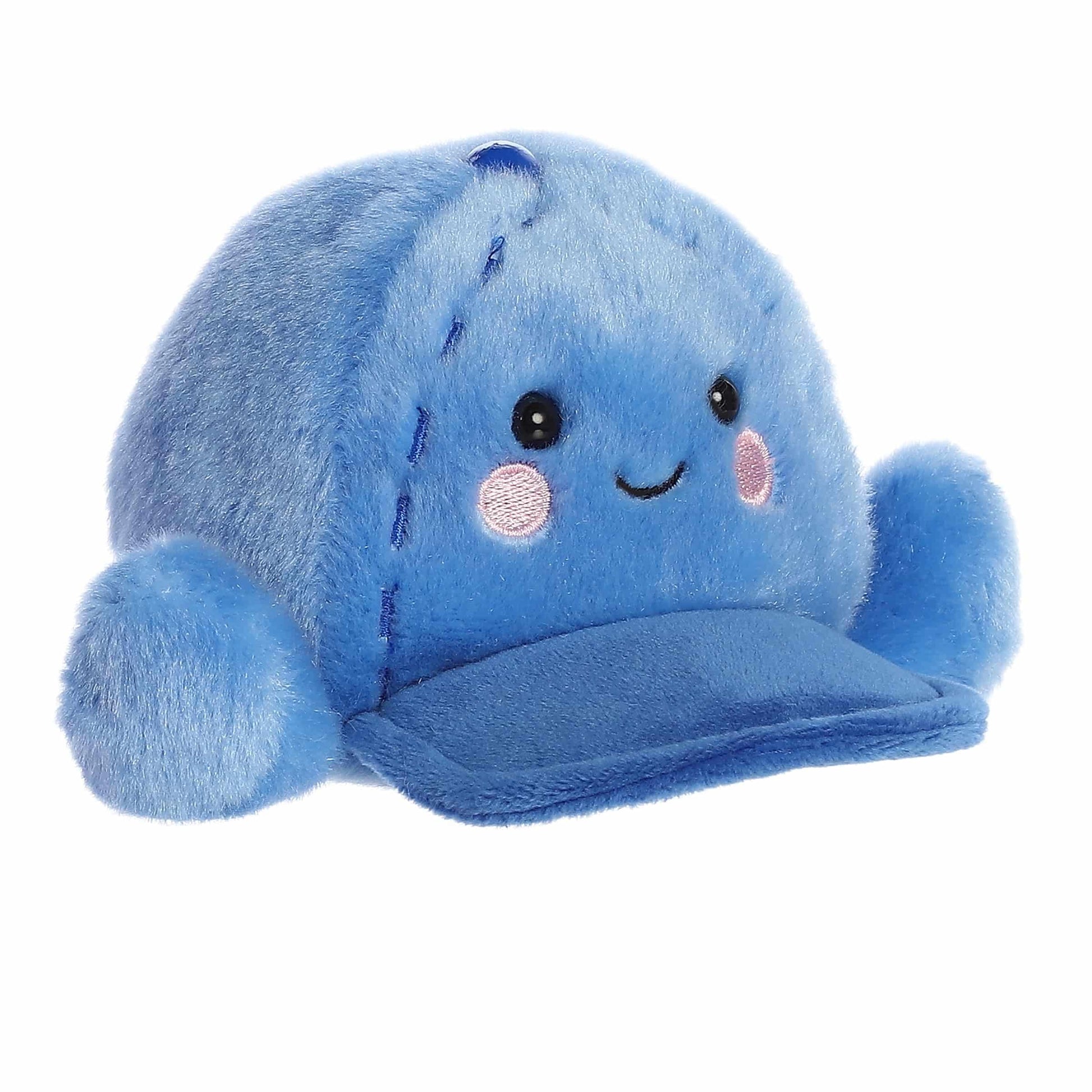 Aurora Adorable Palm Pals Sawyer Baseball Cap Stuffed Animal - Fun Collectible Plush for Kids and mature-themed Collectors - Perfect for Decorating Rooms and Birthday Gifts - Blue 5.5 Inches