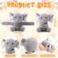 Ceenna 16 Pcs Valentine's Day Elephant Stuffed Animal Slap Bracelets Plush Elephant Slap Bracelets 8.66 Inch Gray Adorable Eleph