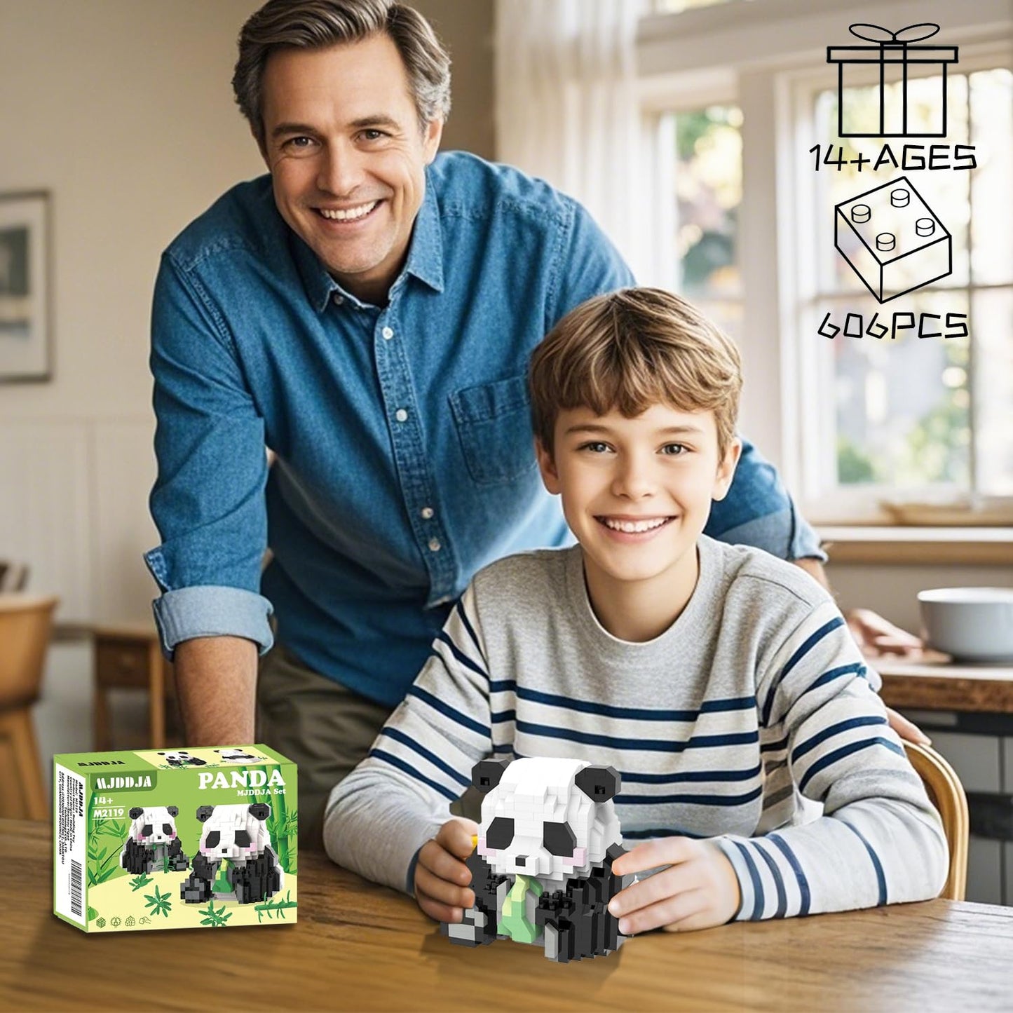 Mjddja Mini Panda Building Blocks, 2 In 1, Party Favors- Micro Blocks Panda Toy For Kids 12 13 14 15 16+, Mini Blocks Building S