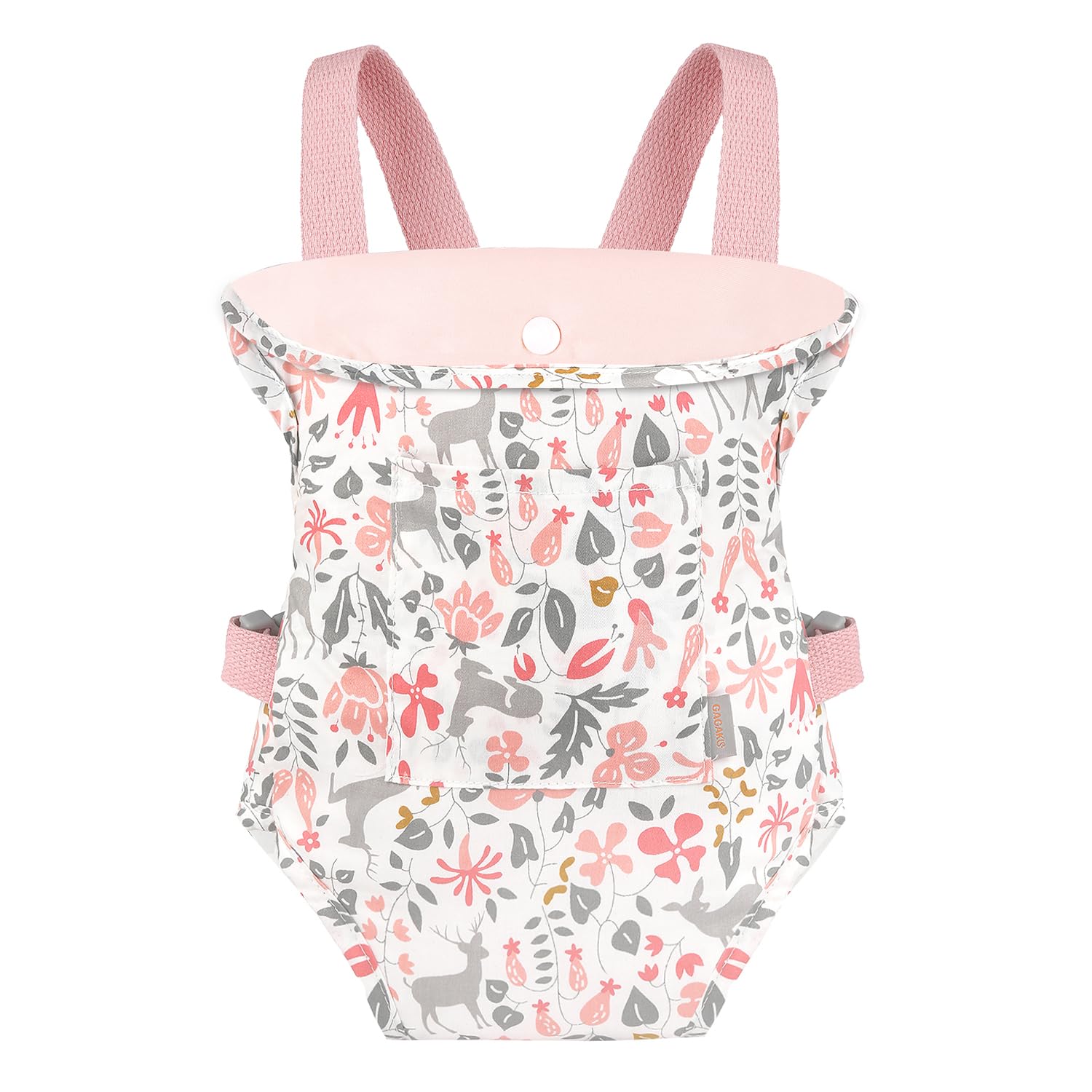 Gagaku Baby Doll Carrier Doll Accessories For 18-Inch Dolls Ikea Doll Reborn Baby Doll Bitty Baby American Girl Doll Carrier For Little Girls – Pink (Reindeer)