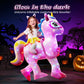 Skirfy Inflatable Unicorns Costume for Kids Riding on Unicorns Blows Up Costumes for Girls 6-8 8-10 Funny Halloween Parties Cosplay Dress Easter Thanksgiving Cosplay Events Party