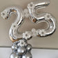 40 Inch Silver 25 Number Balloons Giant Jumbo Huge 25 Or 52 Foil Mylar Helium Number Digital Balloons Silver Birthday Mylar Digi