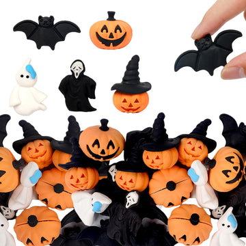 Wolpark Halloween Erasers for Kids - 3D Puzzle Fun, Bulk 25pcs Non-Candy Treats for Student Party Favors, Classroom Prizes