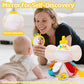 JoySpark Toys Musical Stuffed Elephant - Beige Polyester Toy for Infants 0-12 Months, Crinkle Paper & Mirror, Perfect Tummy Time Gift