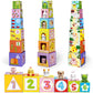 Shylizard Toddler Farm Animal Sorting And Stacking Toys, Nesting Boxes And Blocks With Finger Puppets - Gifts For 1-3 Year Olds