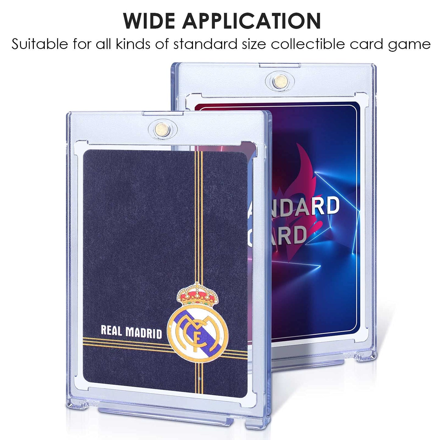 100Ct Magnetic Card Holders For Trading Cards, 35Pt Baseball Card Display Case Fit For Sports Cards, Mtg Cards, Standard Cards