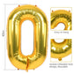 Smlpuame 40 Inch Number Balloon 0-9 Gold Large Number 3 Balloons,Digital Balloons For Birthday Party Celebration Decorations Sup