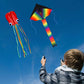 2 Pack Kites - Large Rainbow Kite and Red Mollusc Octopus with Long Colorful Tail for Children Outdoor Game Activities Beach Trip Great Gift to Kids Childhood Precious Memories