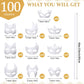 Aoriher 100 Pcs 100/50/30 Pcs Paper Mache Masks Bulk DIY Blank Halloween Cat Mask for Costume Cosplay Party Mardi Gras Masquerad