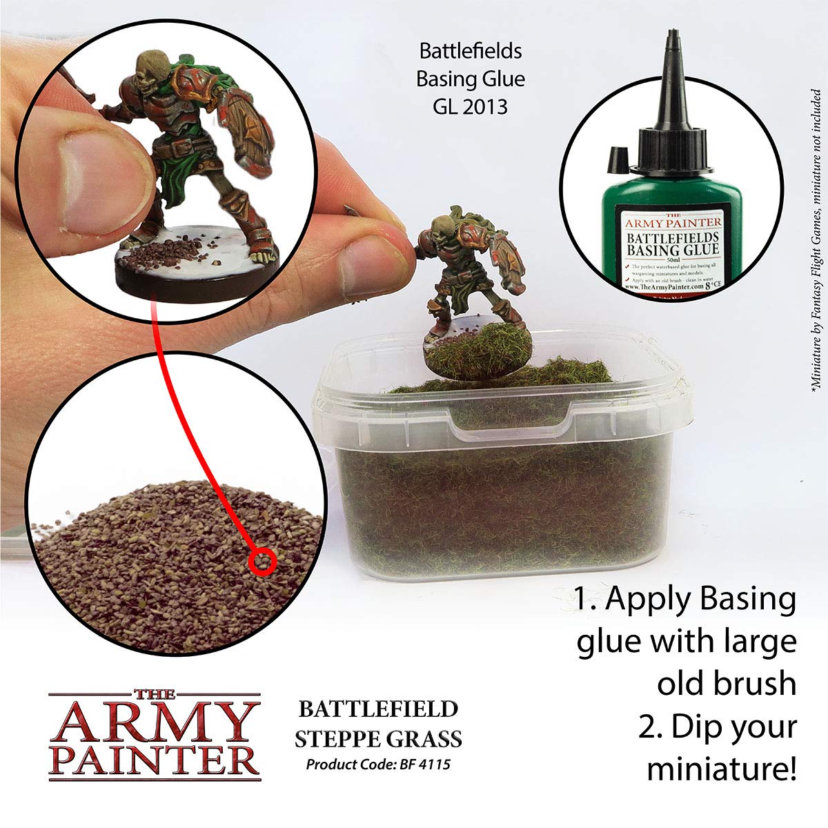 The Army Painter Battlefield: Steppe Grass Basing, 150 Ml-For Miniature Bases & Terrains -Scenics Static Grass, Model Terrain Gr