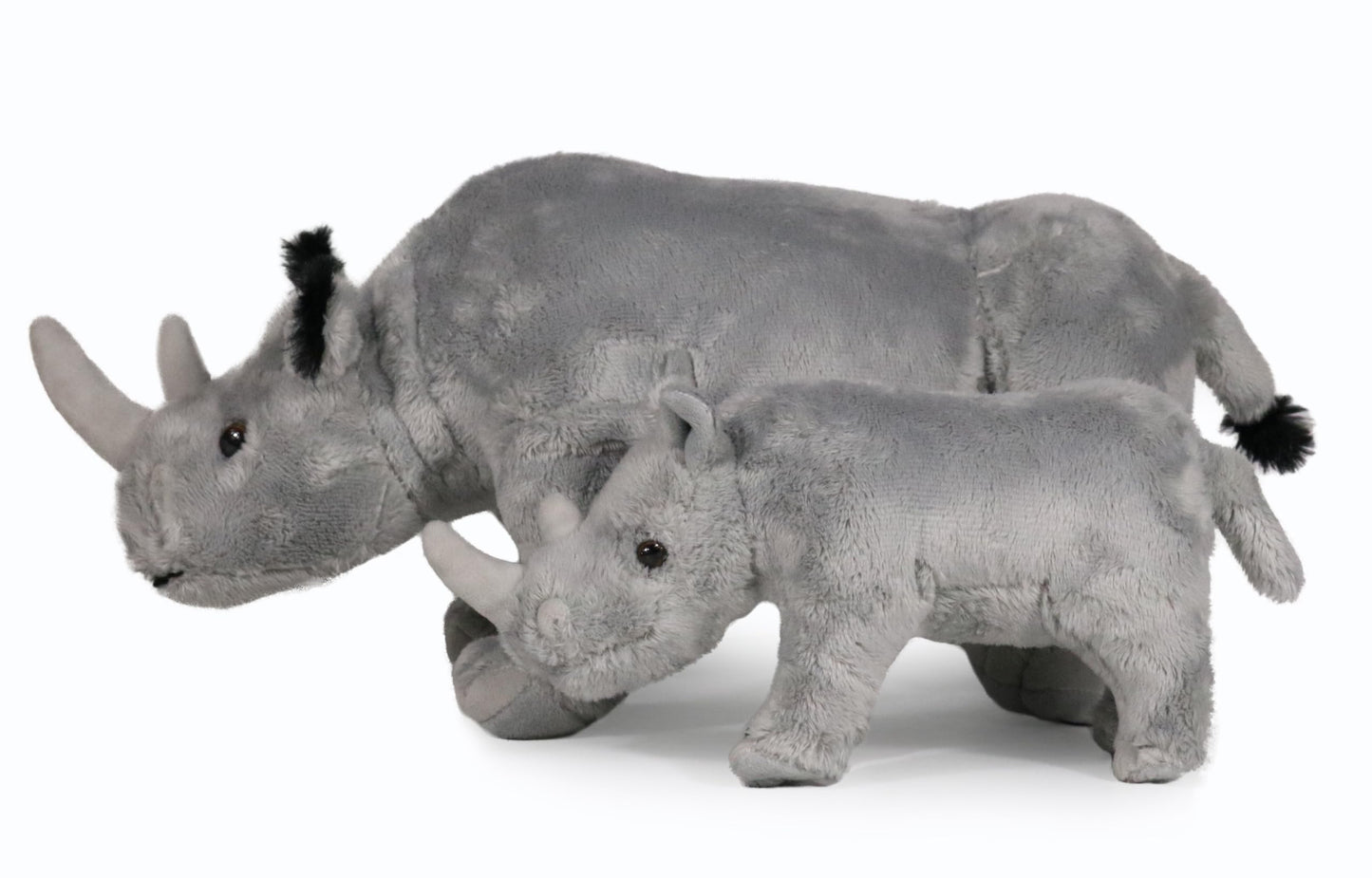 Ice King Bear Mom And Baby Stuffed Animals Set Zoo Wild Animals (Rhino)