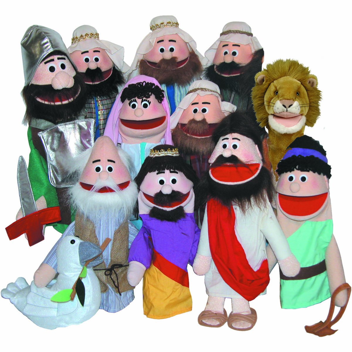 Puppet Partners Bible Puppets Set of 12 for Sunday School, 18