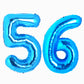 Uwpvowsr Blue Number 56 Balloons 40'' Foil Number Balloon 56Th Birthday Balloons Digit 56 Helium Big Balloons For Birthday Party