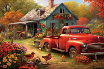 1000 Piece Puzzle For Adults,Wooden Jigsaw Puzzles,Puzzles For Adults 1000 Pieces And Up,House In The Countryside Puzzles For Adults,Artistic Decorations, Educational Toys,Finished Size 29.5'X20'