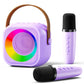 Mini Karaoke Machine For Kids: Portable Bluetooth Kararoke Microphone Speaker With 2 Wireless Microphones - Easter Birthday Gifts For 4 5 6 7 8 9 10 Year Old Girls