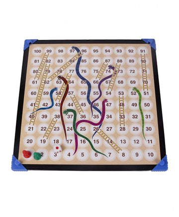 RatnaS Table Top Family Fun Excellent Ludo Snakes And Ladders Board Game With Stand