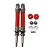 BQLZR 2pcs Red RC1:10 Alloy Rear Driveshafts SLA031R Replacement for Traxxas Replacement for Slash 2WD