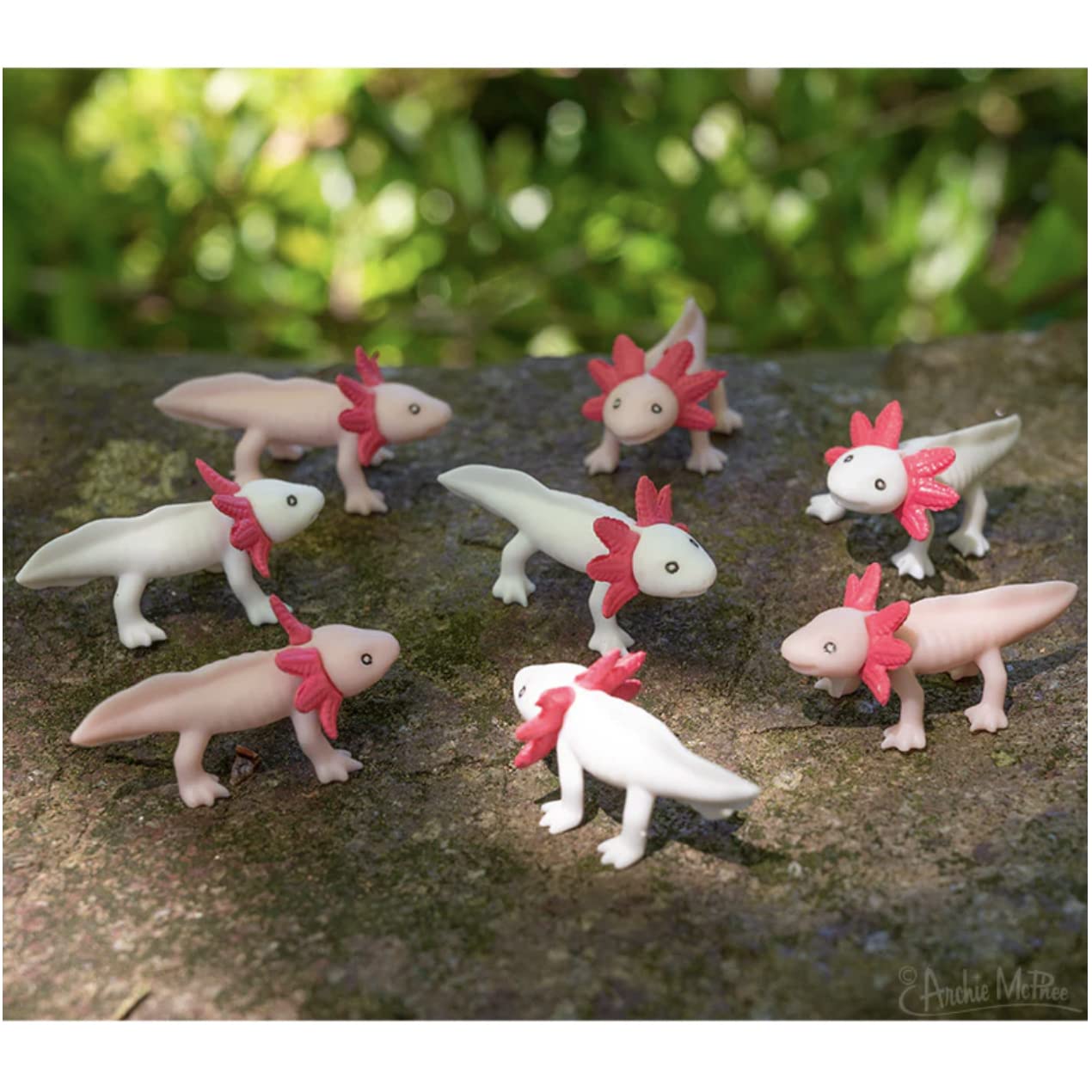 Accoutrements Archie McPhee Itty Bitty Axolotls 8 Pack