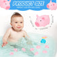 Kymqlyw 100 Pcs Rubber Pig Bath Toy Bulk Mini Pig Toys Float And Squeak Pig Toy Pink Piggy Bathtub Toys For Baby Shower Hallowee