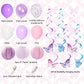 Amandir Purple Birthday Decorations For Women Girl Butterfly Birthday Party Decorations Supplies Pink And Purple Balloons Happy