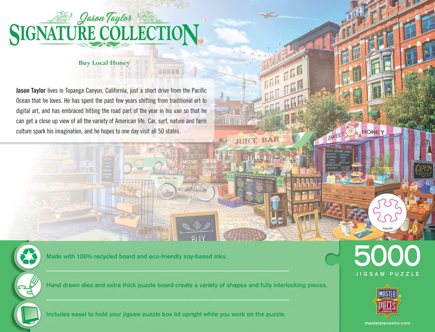 MasterPieces 5000 Piece Jigsaw Puzzle - Buy Local Honey - 40"x60" - Team Color - Model 72296