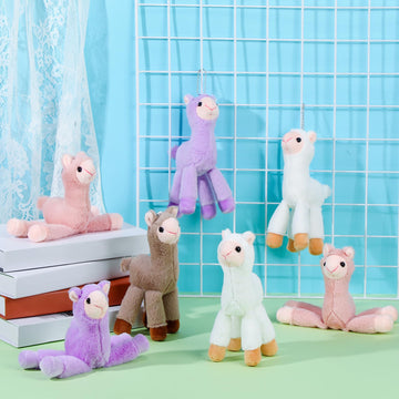 Wettarn 24 Pcs 7.87 Inch Mini Llama Stuffed Animal Alpaca Plush Llama Plush Alpaca Stuffed Animal Doll Toys For Birthday Party G