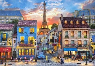 CASTORLAND 500 Piece Jigsaw Puzzle  Streets of Paris  France  Eiffel Tower  European Puzzle  mature-themed Puzzles  Castorland B-52684