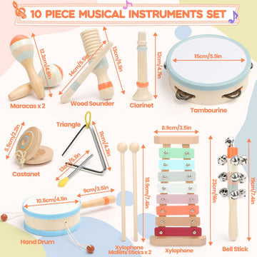 Toddler Musical Instruments,Baby Musical Toys For 1 Year Old Girl/Boy Gifts Preschool Learning,Baby Montessori Wooden Musical To