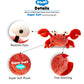 Dollibu Red Crab Stuffed Animal - Super Soft Crab Plush Toy, Cute Crab Ocean Stuffed Animal For Boys And Girls, Adorable Red Stu