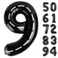 Race Car 9 Balloon, Number Balloons 40 Inch, 9Th Black Giant Birthday Decorations For Boys, 19Th 29Th Party Decorations Supplies