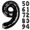 Race Car 9 Balloon, Number Balloons 40 Inch, 9Th Black Giant Birthday Decorations For Boys, 19Th 29Th Party Decorations Supplies