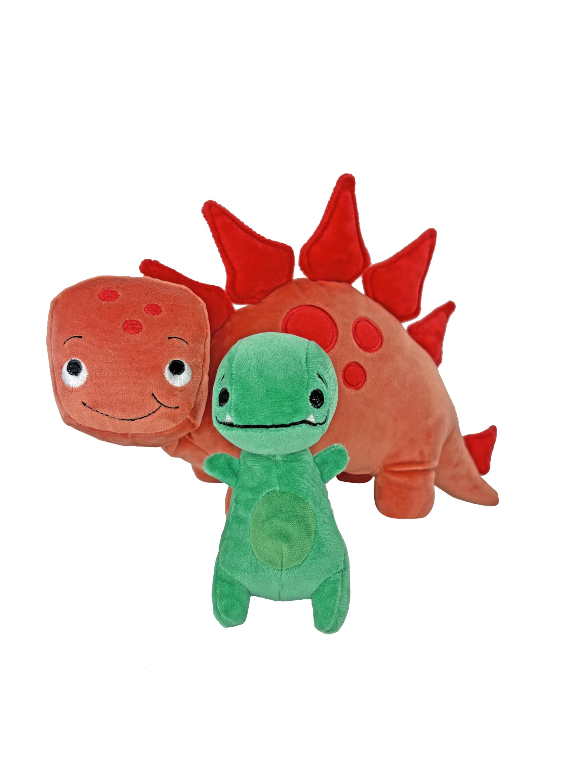 MerryMakers Tiny T. Rex and Pointy Plush Pair: 12.5