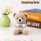 Toymis Positive Bear, Mini Crochet Bear Doll Knitted Bear Toy Emotional Support Animals Crochet Stuffed Bear For Birthday Party