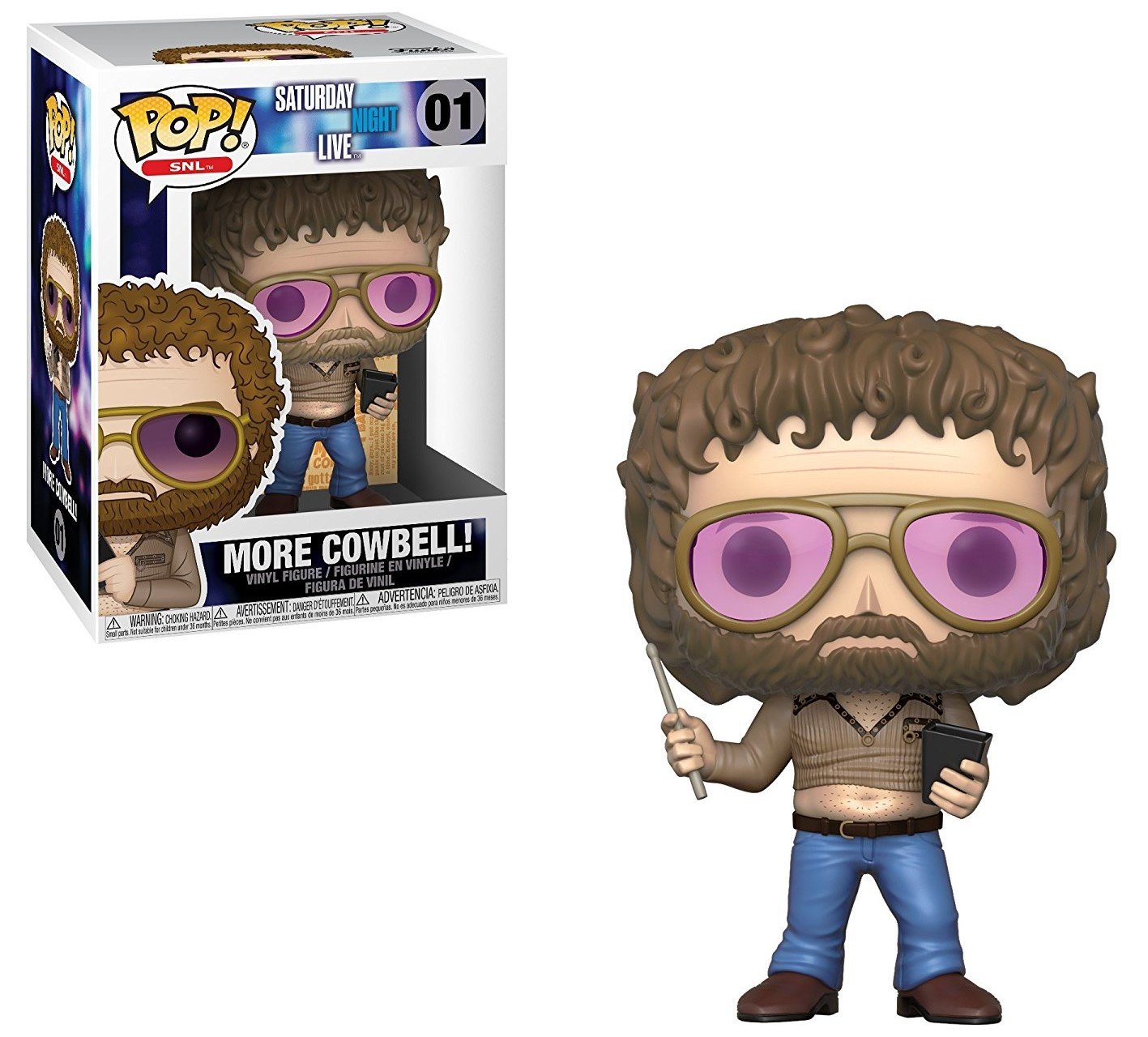 Funko Pop! Vinyl Figure: SNL Gene Frenkle "More Cowbell" - 3.75" Multicolor, Model Cowbell1SNL, Includes Pop Box Protector Case