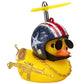Wonuu Rubber Duck Car Ornaments Cool Yellow Duck Car Dashboard Decorations Squeaky Glasses Duck With Propeller Helmet For Car Ccessories Dashboard (Z-Pan-Stars&Stripes)