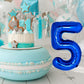 40 Inch Giant Navy Blue Number 15 Balloon, Helium Mylar Foil Number Balloons For Birthday Party, 15Th Birthday Decorations For K