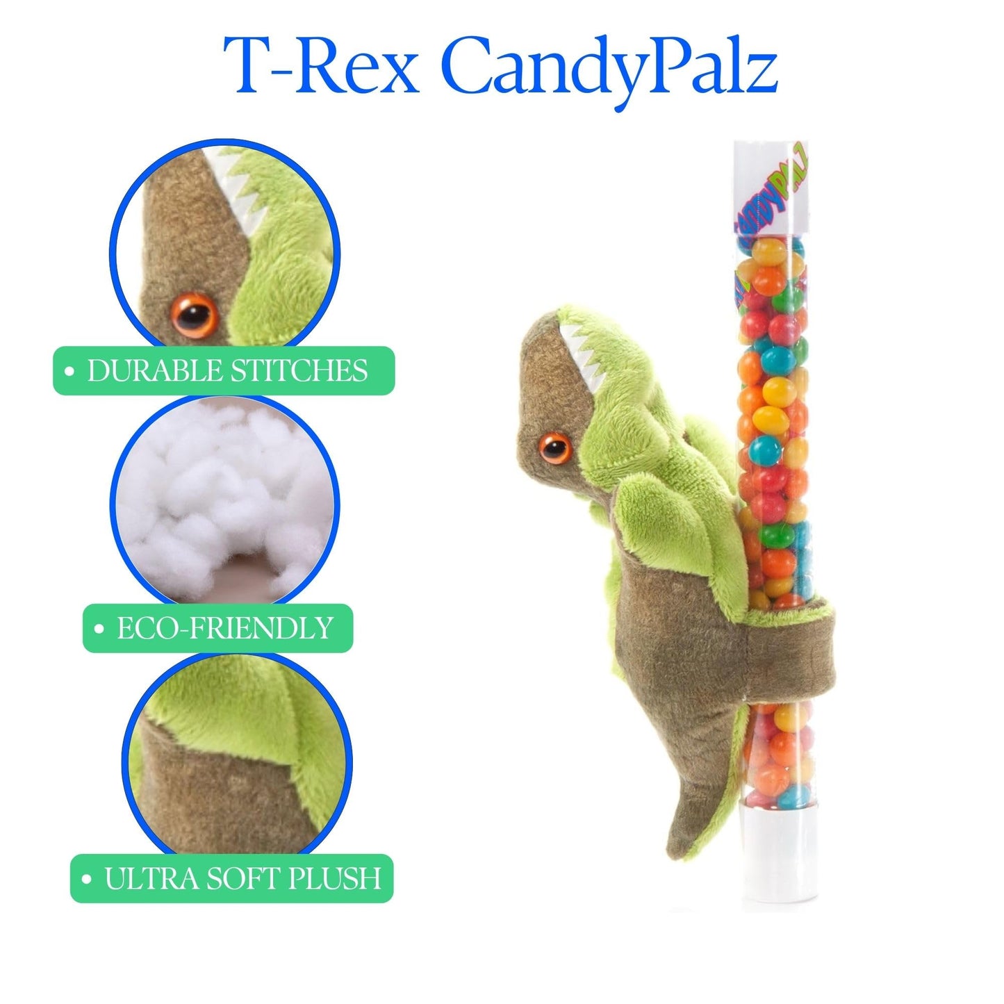 The Petting Zoo T-Rex Stuffed Animal Plushie Slap Bracelet, Gifts For Kids, Candypalz, Zoologee T-Rex Plush Toy