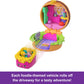 Polly Pocket Micro Dolls & Compacts With Toy Cars, Food Theme Vehicle Collection, Tiny Take Out Reveal Assortment With Surprises