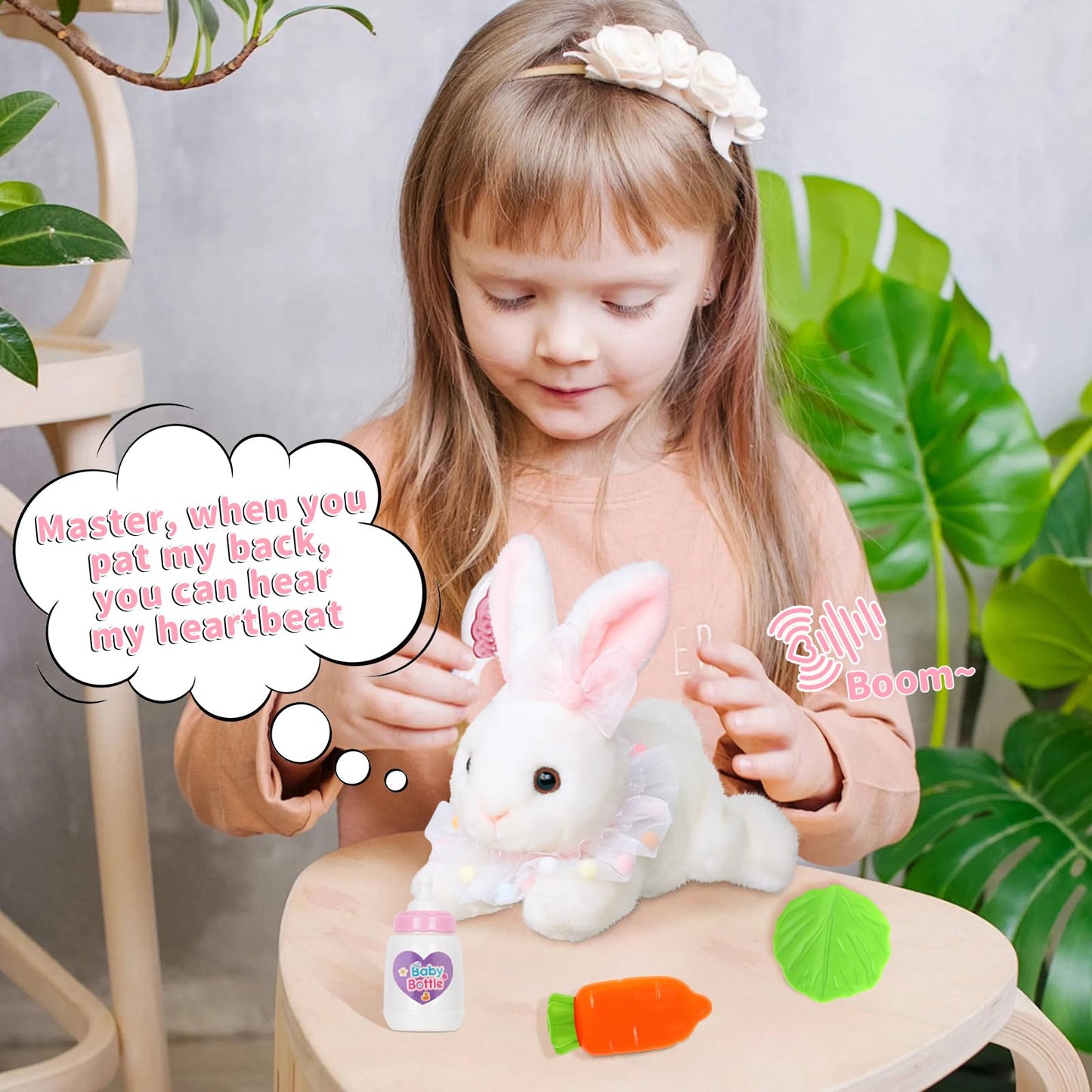 Bunny Toys For Kids, 2-In-1 Bunny Stuffed Animal With Pet Sling Carrier For Indoor And Outdoor, Perfect Christmas, Easter Gifts,