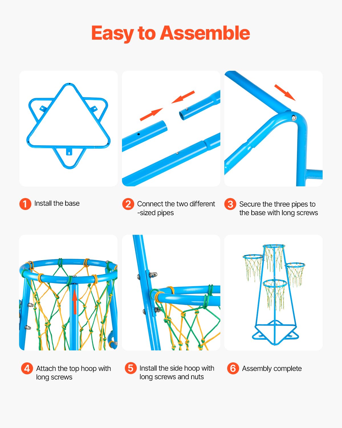 VEVOR Indoor Basketball Hoop for Kids, Over The Door Mini Basketball Hoops with Electronic Scoreboard, Mini Hoop with Scoring &