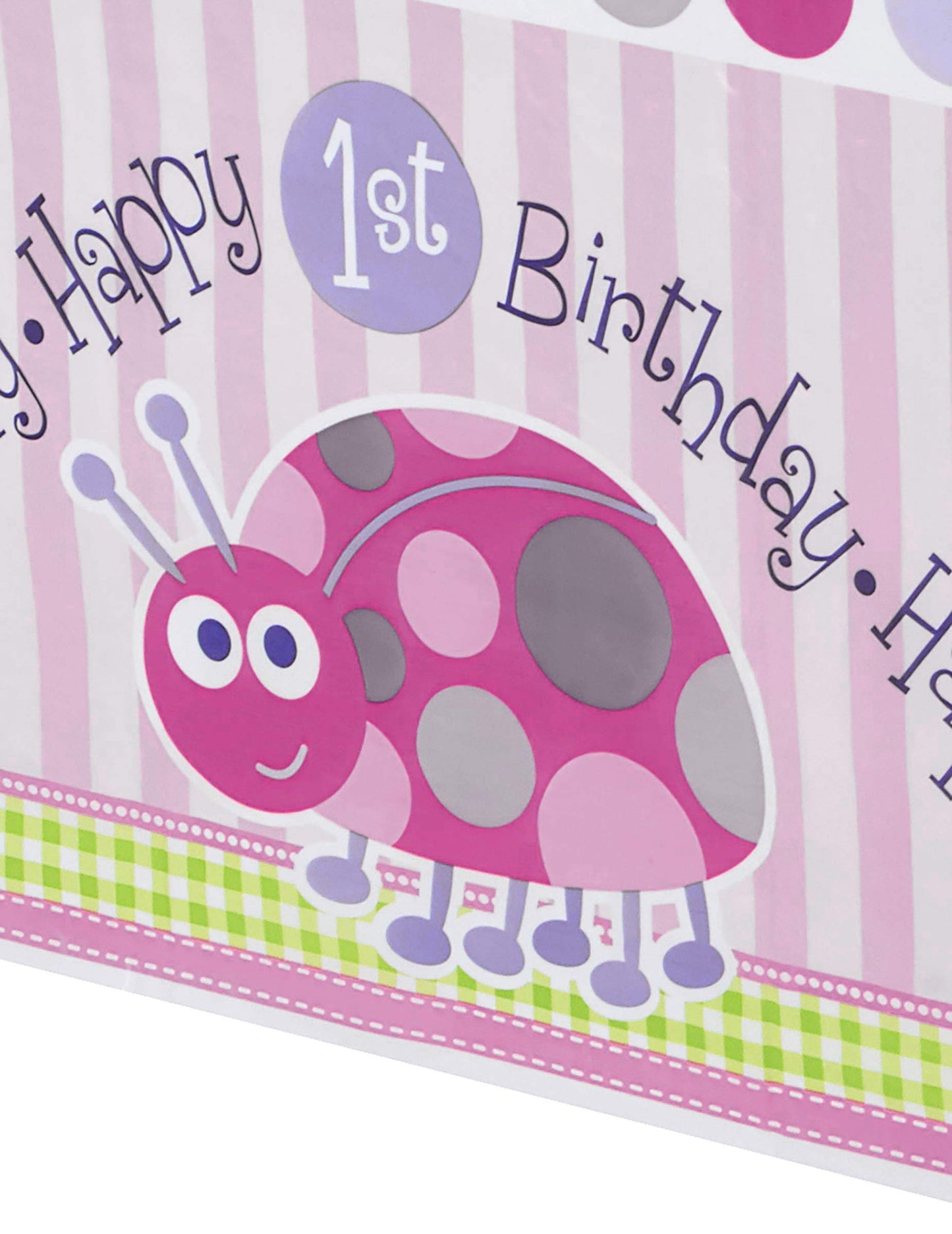 Ladybug 1st Birthday Plastic Tablecloth, 84 x 54