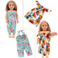 Ecore Fun 10 Sets American 18 Inch Doll Clothes - 18 Pcs Doll Clothing Doll Outfits Dress Swimsuits Jumpsuit Tights For 18 Inch Dolls Christmas Birthday Gift