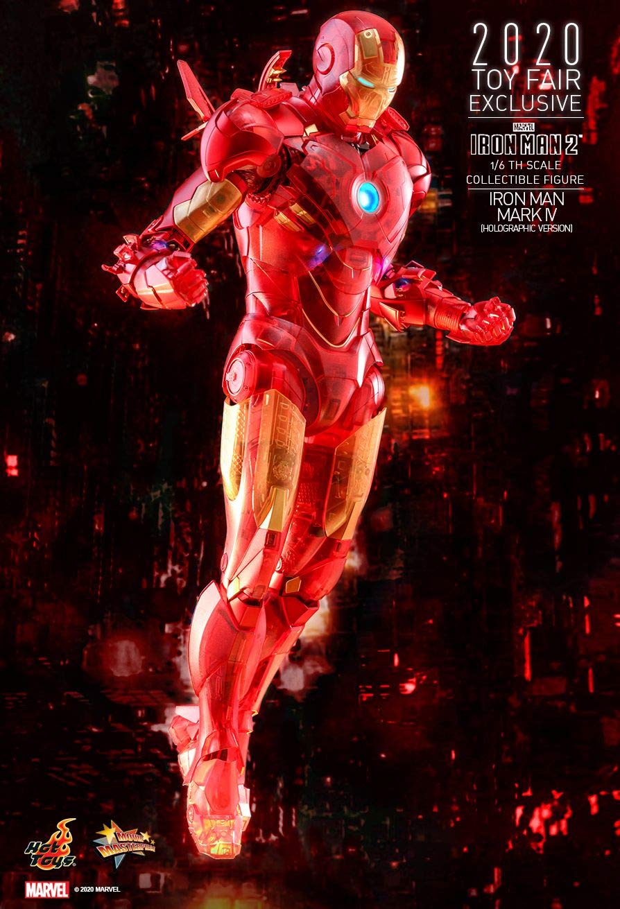 Hot Toys 1:6 Iron Man Mark IV Holographic Action Figure - Exclusive HT906328 in Cast Iron