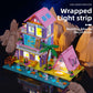 Girl Beach House Building Blocks Toys For Girls Age 8+, Seaside Villa Friends Building Set With Light, 791Pcs Mini Bricks
