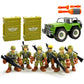 MQSTARSRISE Army Men Soldiers Toy Set  Army Men with  Military Playset with 2 Cases 1Truck 1Screwdriver Birthday Gift for Toddler Boys