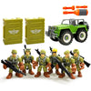 MQSTARSRISE Army Men Soldiers Toy Set  Army Men with  Military Playset with 2 Cases 1Truck 1Screwdriver Birthday Gift for Toddler Boys