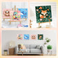 HEIBAGO Framed Paint by Numbers Kit for Kids, 4 Pack Cute Animals Paint by Number for Kids, Paint by Numbers Children Beginner,